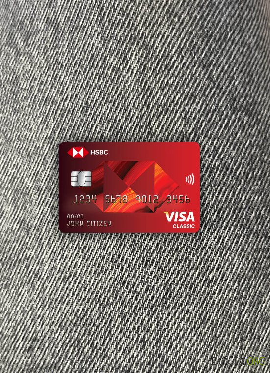 France HSBC banque visa carte classique photolook recto